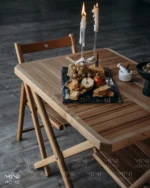 میز غذاخوری چهار نفره چوبی برای آشپزخانه