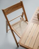 صندلی حصیری تاشو چوبی