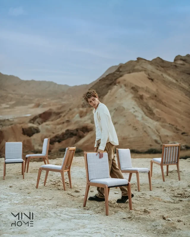 صندلی چوبی برای میز ناهار خوری